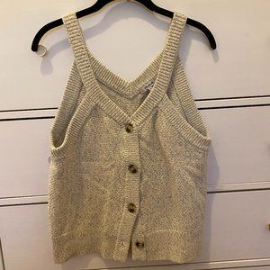 Madewell Knit Multicolor Tank with Cute Buttons